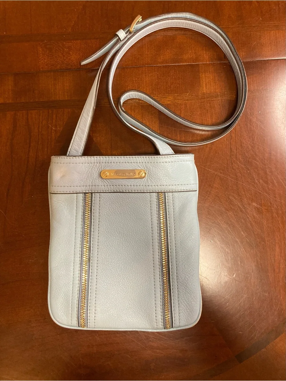 Michael Kors Moxley Zipper Pebbled Leather Crossbody VGC